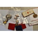 Military badges, Rifle Club medals etc