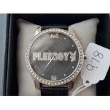 Gents large-faced wrist watch by Playboy in original box