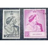 ASCENSION SG50-51 (1948). SW pair fine used. Cat £50