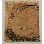 GB. 1881. 1/- or. Br head clear f.used, SG 163. pl,14. Cat £170