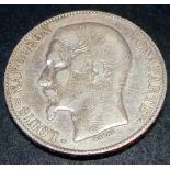 1852 French silver five Francs