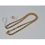 A good fancy link neck chain 14ct gold 17 inches - 7 gms