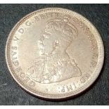 1914 British West Africa silver shilling