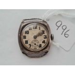 Gents silver wrist watch with seconds dial