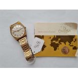 OMEGA 'Geneve' wrist watch with papers, 18ct