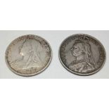 Half Crowns 1898 and 1887