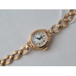 Ladies Rotary wrist watch on fancy link strap, all 9ct, total weight 12.7g