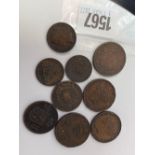 1838 USA 1 cent etc