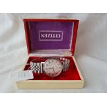 A gents Citizen Automatic SS wrist watch in box