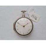 A silver pear cased watch by R H C Hayward No 139 DOCK HEAD