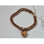 A 9ct rose gold curb link bracelet 13.7g