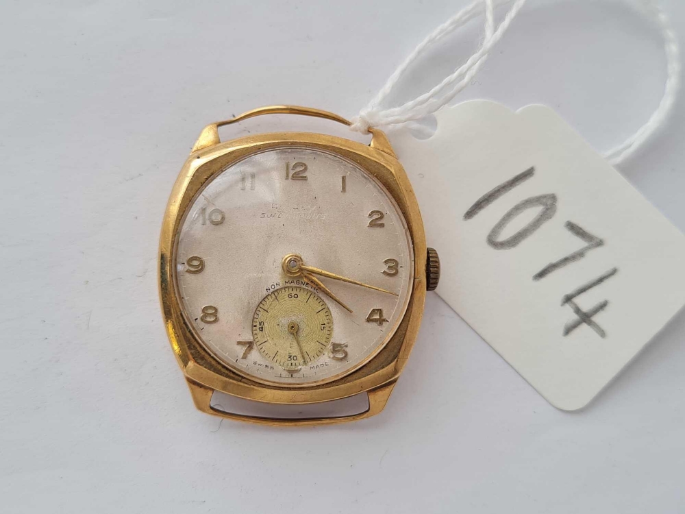 A gents wrist watch 9ct with seconds dial W/O