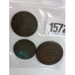 Bilston penny 1812 and two other tokens