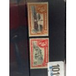 GIBRALTAR SG128b/29b (1942-) 2sh/5sh perf 13 mint Cat £47