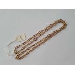 A good ciontepory design curb link 9ct neck chain 19 inches - 10.7 gms