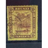 BRUNEI SG73 (1937) 10c CA, fine used Cat £32