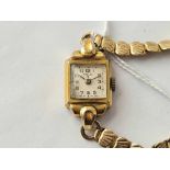 A ladies gold plated Solo wrist watch