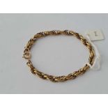 A antique curb link multi interlink gold bracelet - 5.3 gms