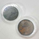 Pennies 1855 and 1853