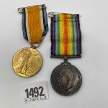 A pair of WI medals to PTE J.W Vowell R.A.F (No.284901)