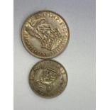 1921 sixpence and 1928 shilling