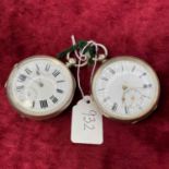 Two gents silver pocket watches both with seconds dial both (A/F) faces