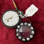 An unusual gents pocket watch by CH. Oudin Ervete Palais Royal with black outer cased with enamel