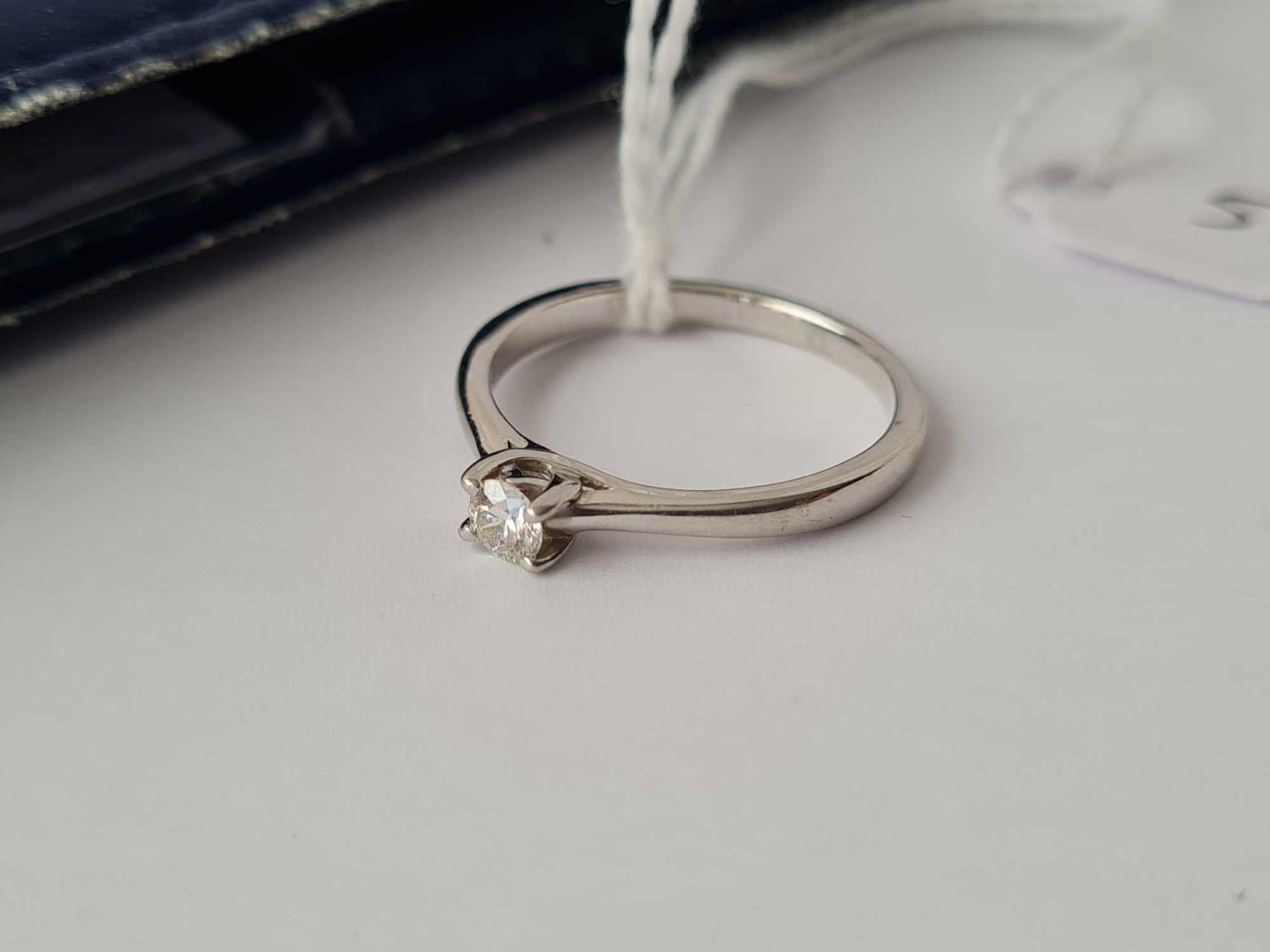 A solitaire diamond ring set in platinum with full C.O.A size N 3.6g inc - Image 3 of 4