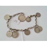 A silver coin bracelet