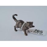 A miniature model of a Cat (925 standard) in a cast, 2" long, 68g