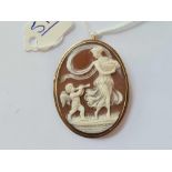 A 14ct gold mounted cameo