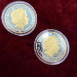 Two proof £5 coins