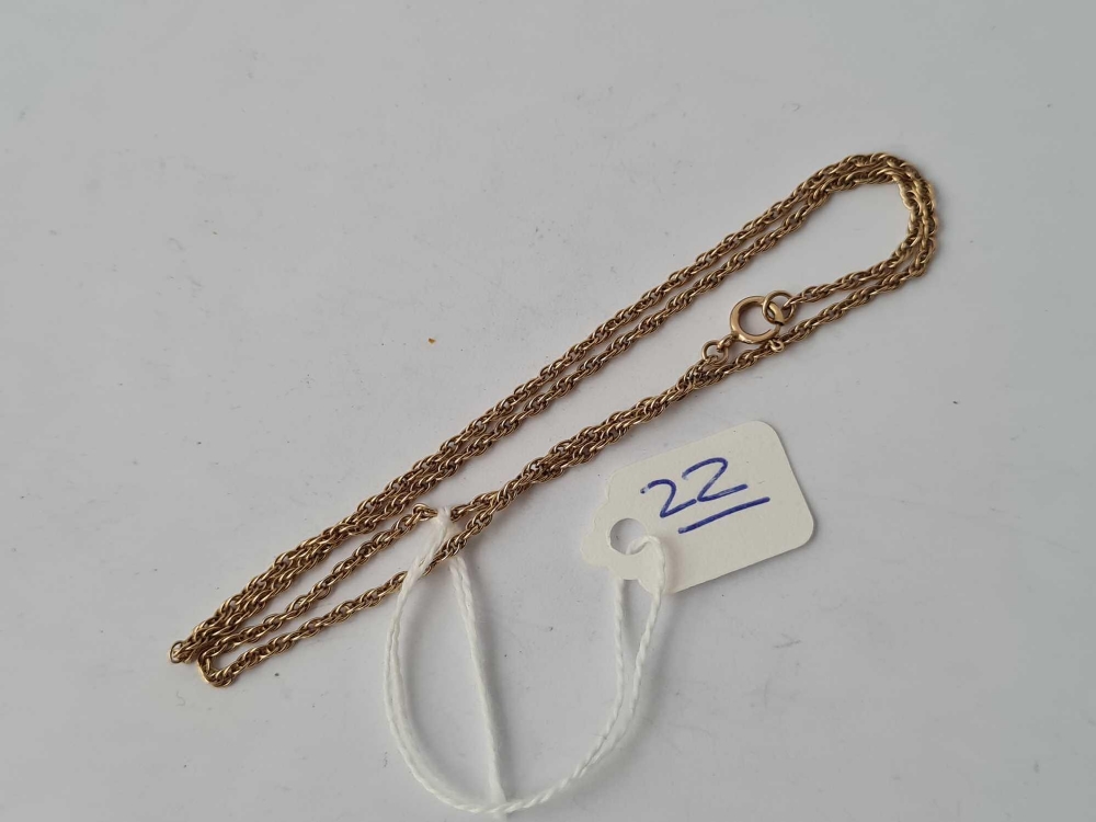 A neck chain 16 inches 9ct - 2.9 gms