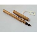 A GOLD SWAN FOUNTAIN PEN 9CT - 22.4 GMS