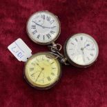 Three gents silver pocket watches