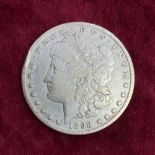 1898 USA silver dollar