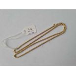 A rope link neck chain 16 inches 9ct - 1.5 gms