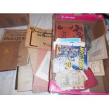 EPHEMERA a box, incl. old photo album, cigarette card albums, theatre progs. G. Dore's Paradise Lost