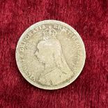 1893 Jubilee head threepence very rare