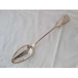 Exeter silver basting spoon, fiddle pattern . London 1840 By R W. 120gms