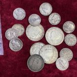 Foreign silver coins, 71g