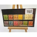 SAMOA 1921 set perf 14x13 l.h.m SGs 153-164 Cat £65. (12)