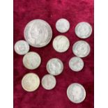 Foreign silver coins