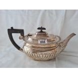 Oval late Vctorian teapot half fluted 1897.740gms.