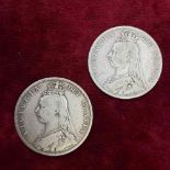 1887 and 1901 half-crowns