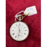 A gents silve pocket watch with seconds dial