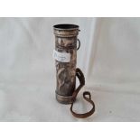 Unusual golf bag with leather strap. 4.5 inch high. Chester 1912 By E F B