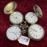 Four gents pocket watches