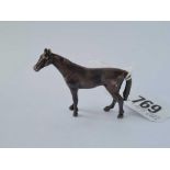 A cast miniature Race Horse, 2" long, 40g