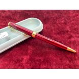 A red Parker ballpoint sonnet range new fine nib